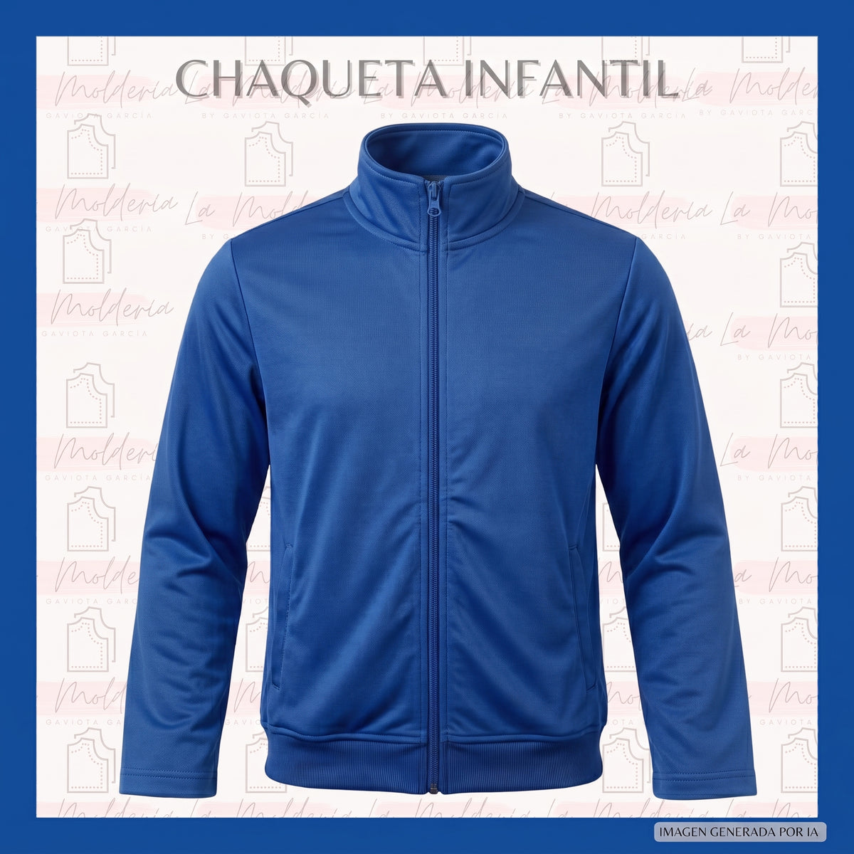 Chaqueta Deportiva Unisex Infantil - Molde digital