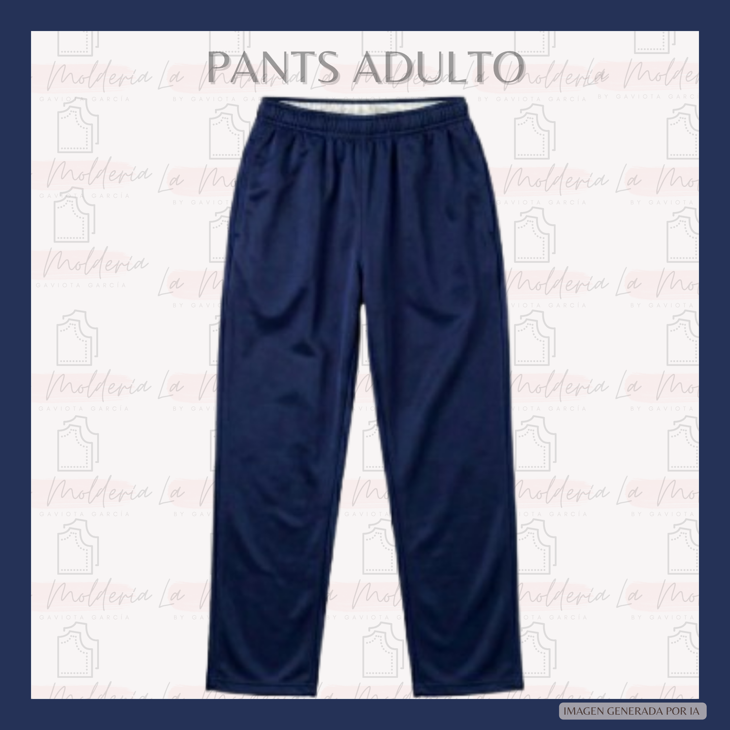 Pants Deportivo Adulto - Molde digital