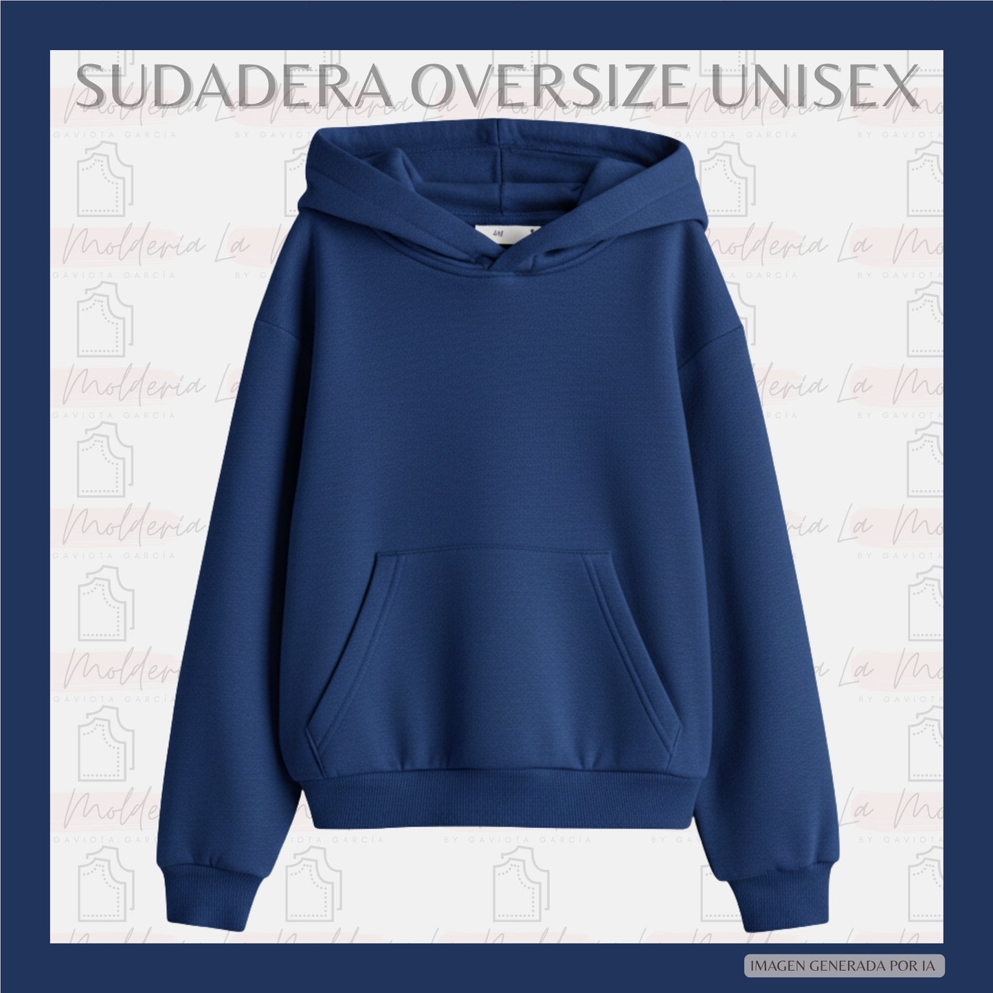 Sudadera Oversize Adulto - Molde Digital