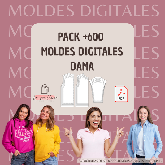 PACK +600 MOLDES DIGITALES DAMA