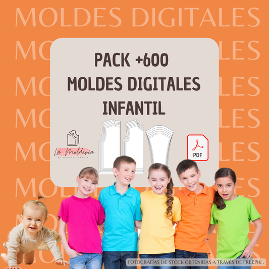 PACK +600 MOLDES DIGITALES INFANTIL