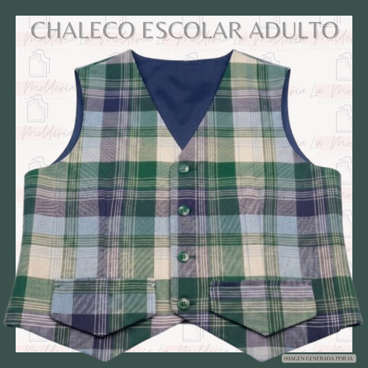 Chaleco Escolar Adulto Unisex - Molde digital