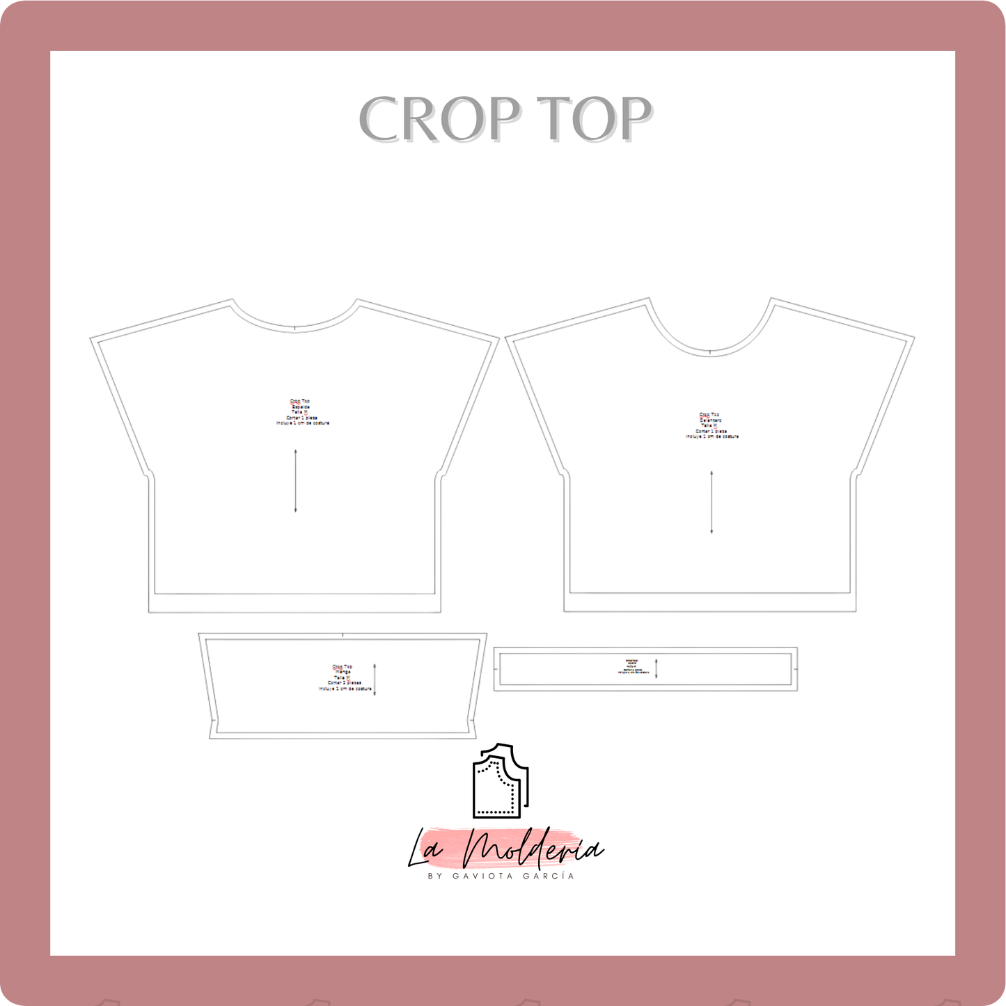 Crop Top Dama – Molde Digital