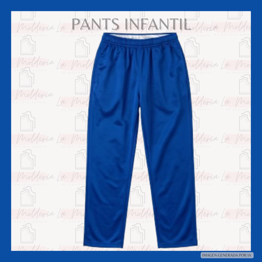 Pants Deportivo Infantil - Molde digital