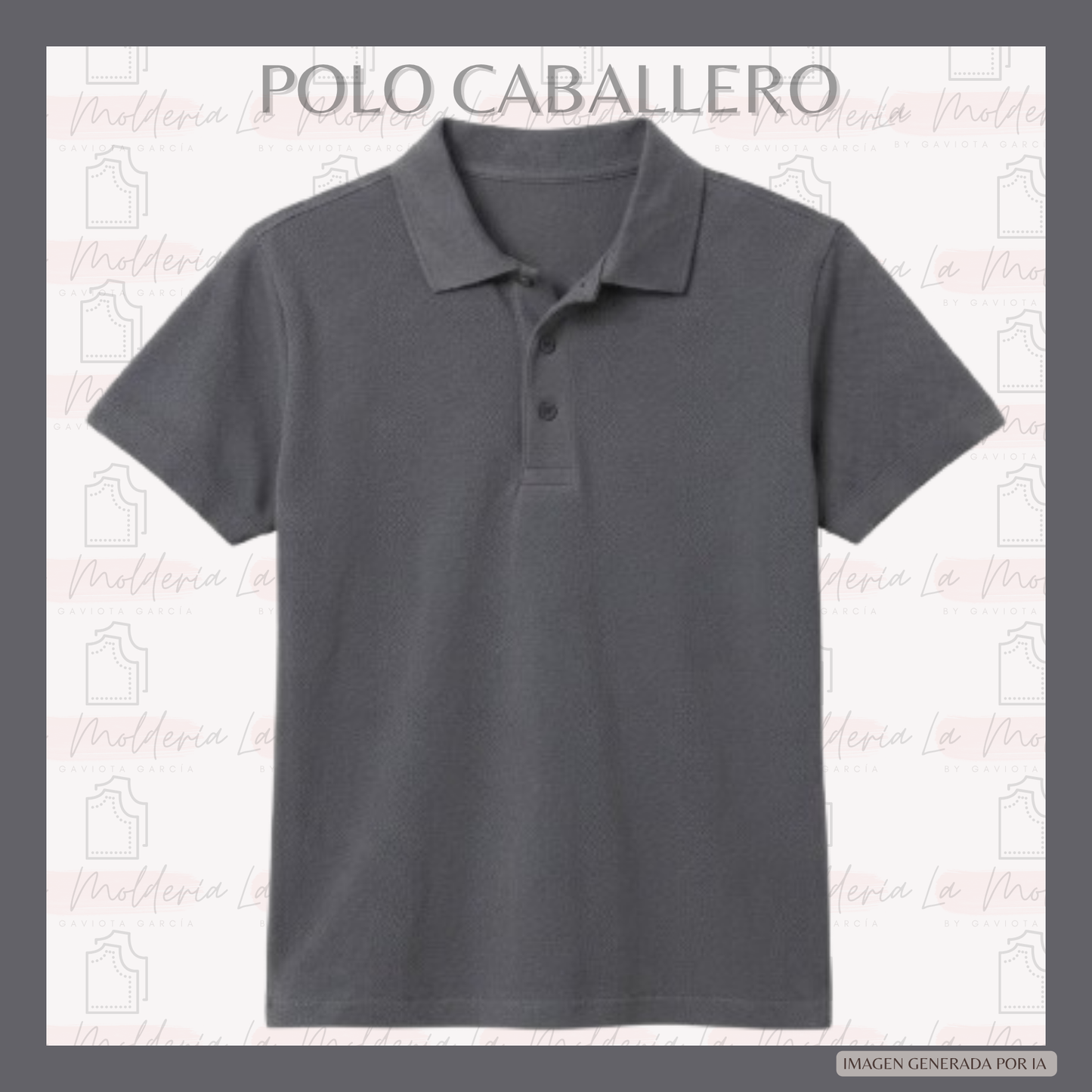 Playera Polo Caballero - Molde digital