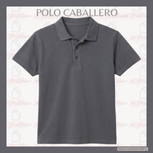 Playera Polo Caballero - Molde digital