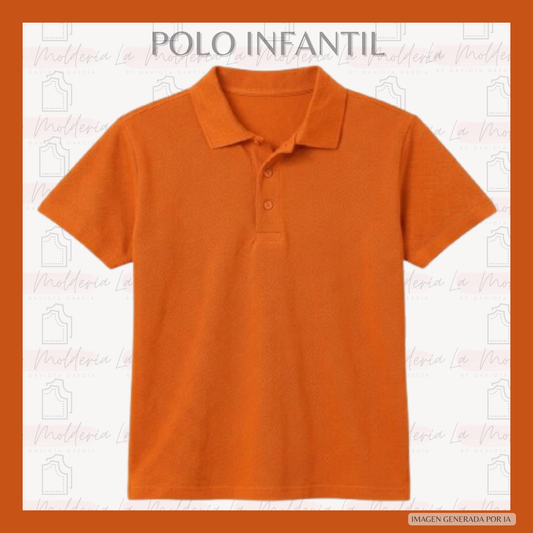 Playera Polo Infantil - Molde digital