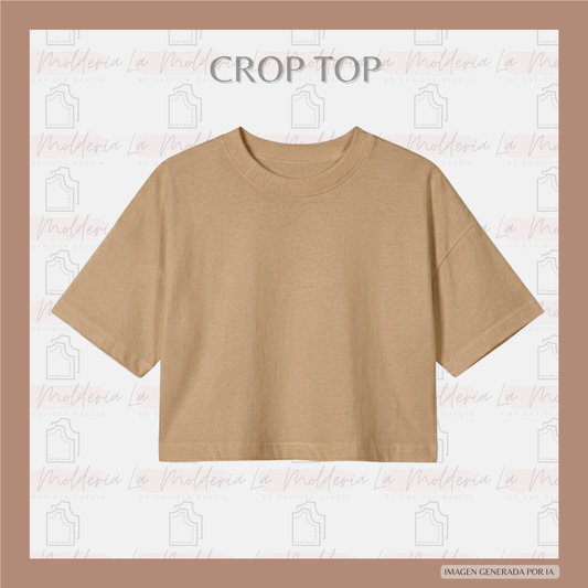 Crop Top Dama – Molde Digital