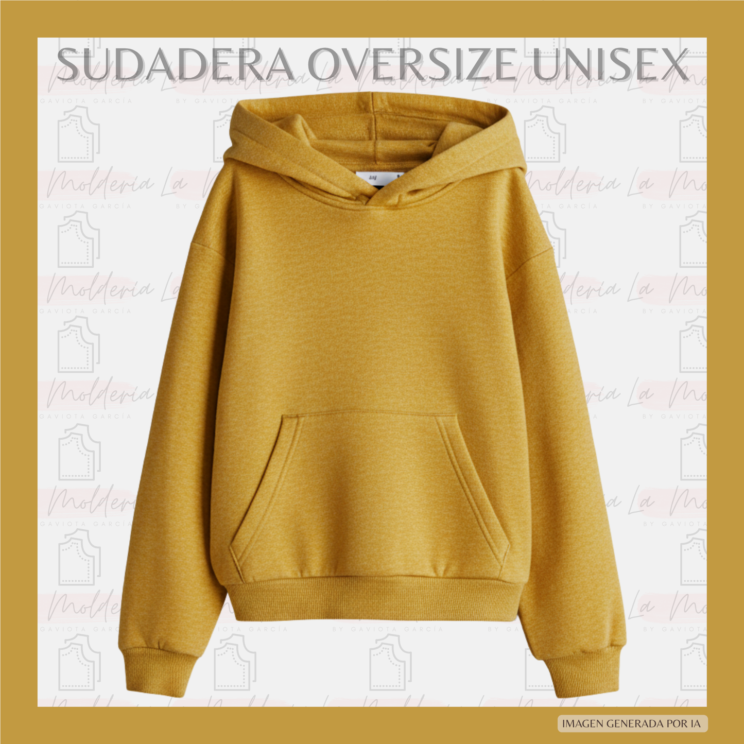 Sudadera Oversize Adulto - Molde Digital