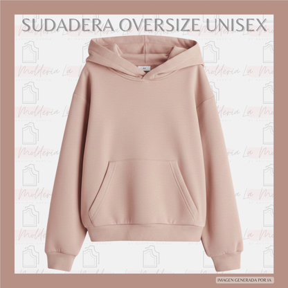 Sudadera Oversize Adulto - Molde Digital