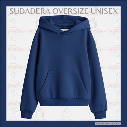 Sudadera Oversize Adulto - Molde Digital