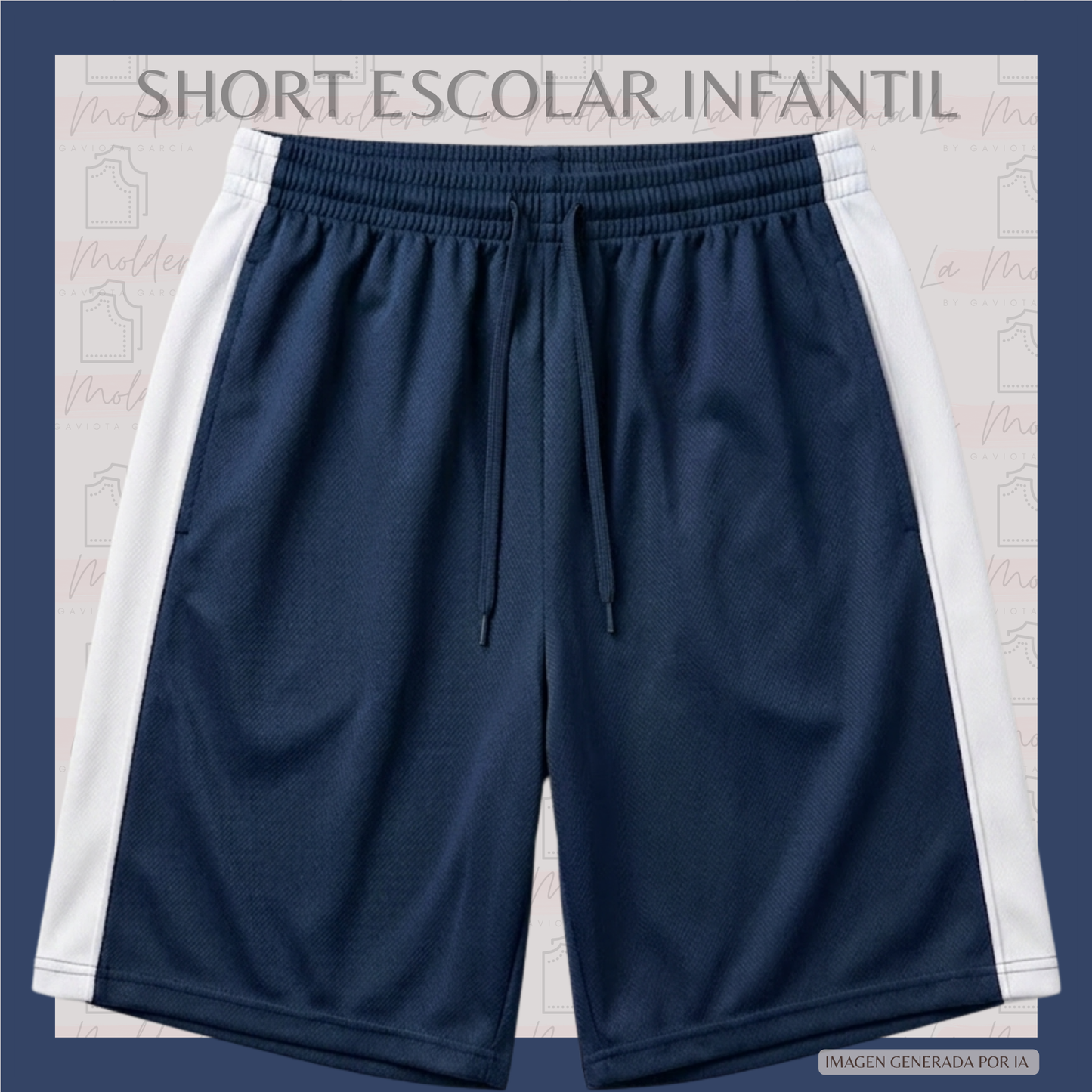 Short Escolar Infantil - Molde digital